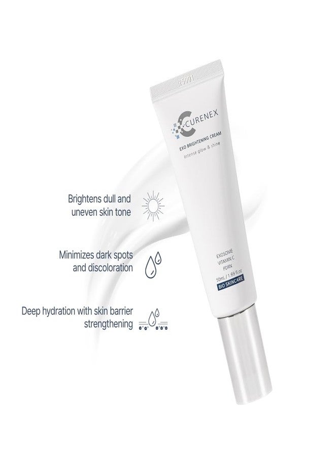 CURENEX Exo Brightening Cream – Lightweight Brightening Moisturizer with Exosomes, PDRN & Multi-Vitamin C Complex – Hydrating Daily Cream for Radiant, Healthy-Looking Skin | 1.69 fl.oz. - Image 3